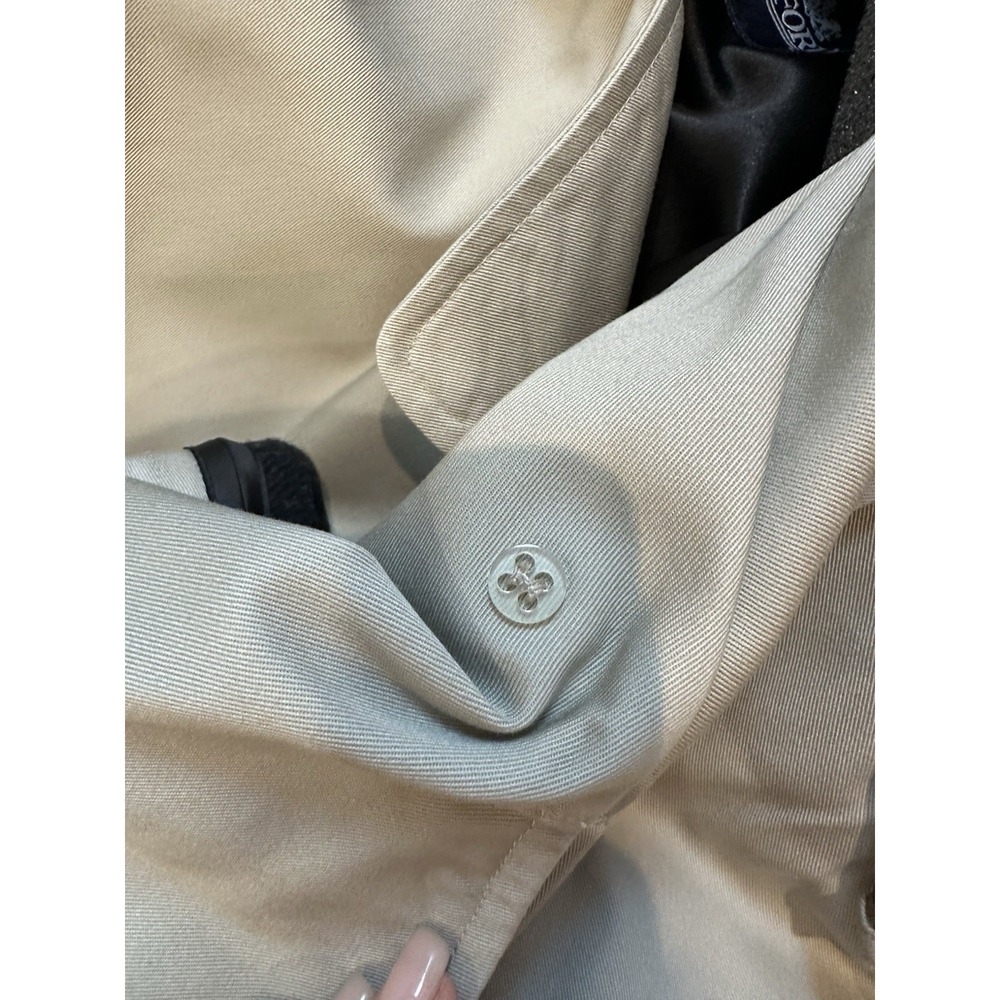 New Stafford Men's Tan Trench Coat 44 Regular - Picture 14 of 15